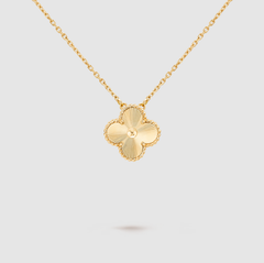 Lucky Flower Necklace - 925 Sterling Silver - 18k gold plated