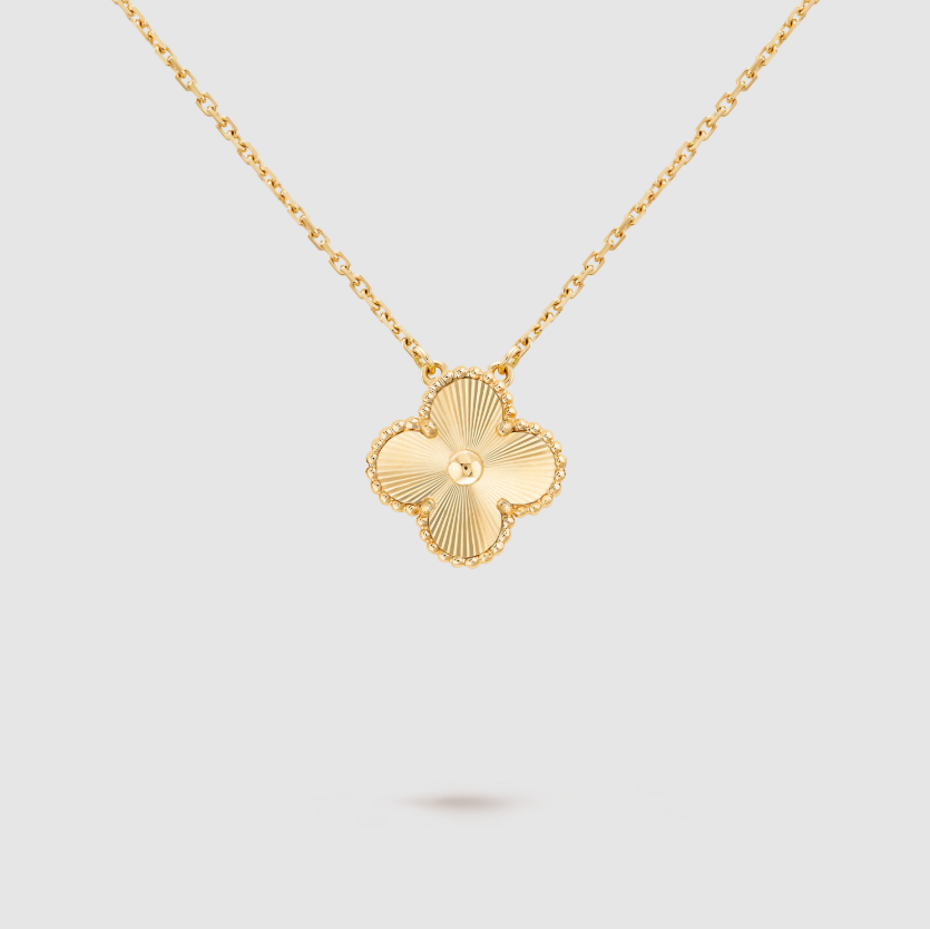 Lucky Flower Necklace - 925 Sterling Silver - 18k gold plated