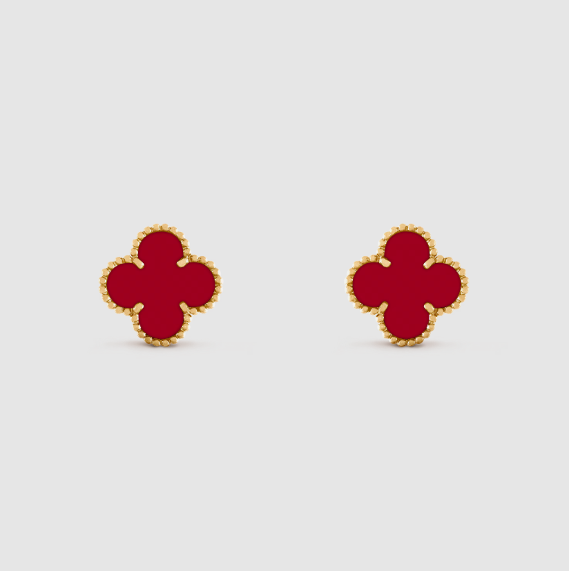 Lucky Flower Earrings - 925 Sterling Silver - 18k gold plated