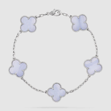 Garden Full Of Lucky Flowers Bracelet - 925 Sterling Silver - Platinum
