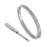 Forever You & Me Bracelet Diamond Version - 925 Sterling Silver - 18k gold plated