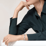Forever You & Me Bracelet Diamond Version - 925 Sterling Silver - 18k gold plated